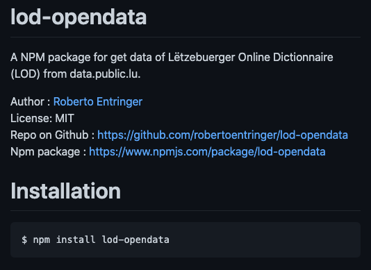Lod-opendata - npm package